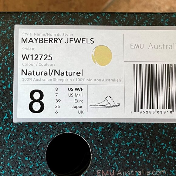 NWT Emu Australia Mayberry Jewels Sheepskin Slipper  - Size 8 - Natural Color - Picture 5 of 6